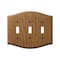 Amerelle Amerelle Country Medium Brown 3 gang Oak Wood Toggle Wall Plate 1 pk 701TTT - alternate 2